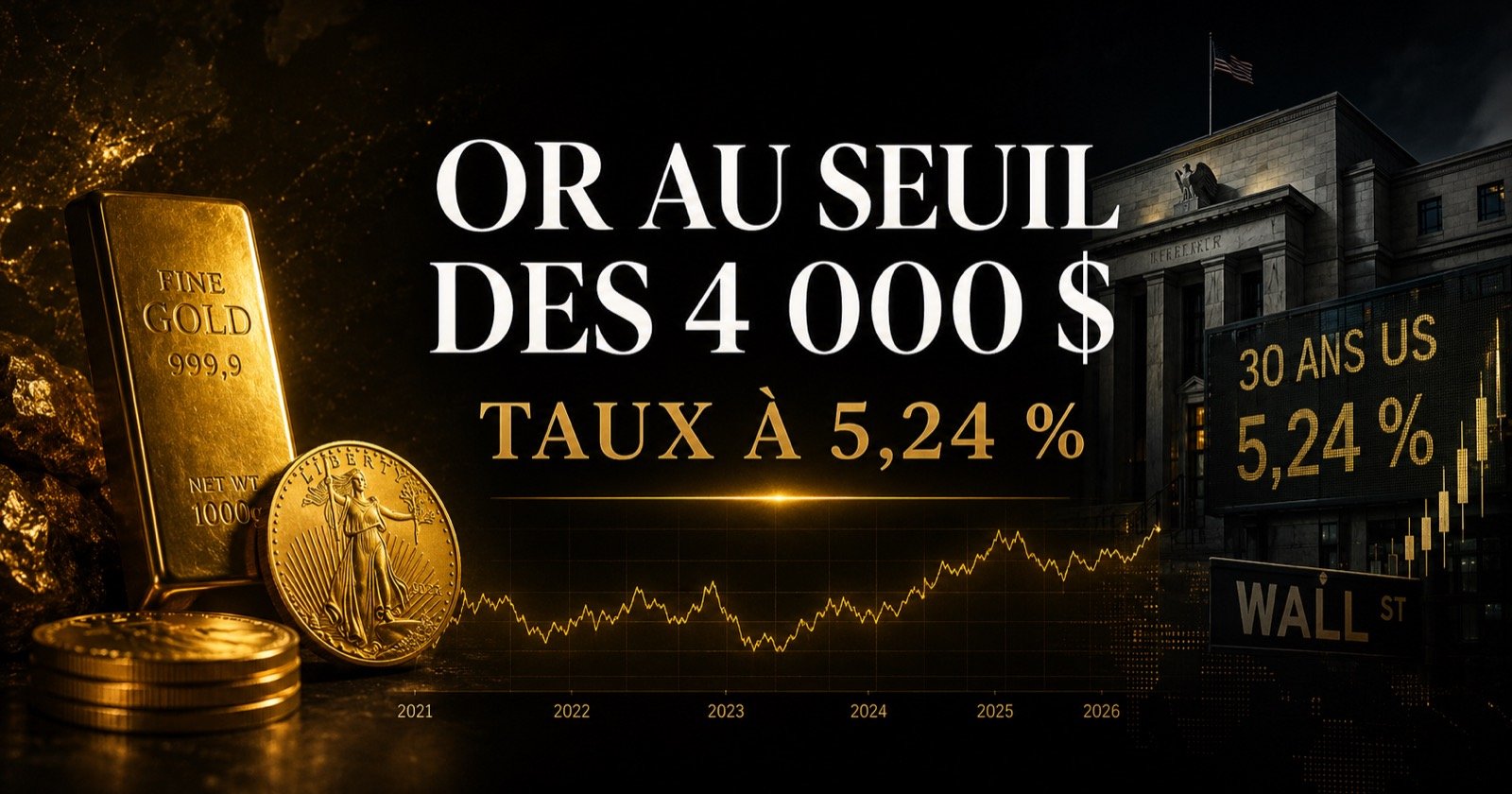 Or au seuil des 4 000 $, taux à 5,24 % — mon analyse des marchés du 1er août 2026, Gold Strategies