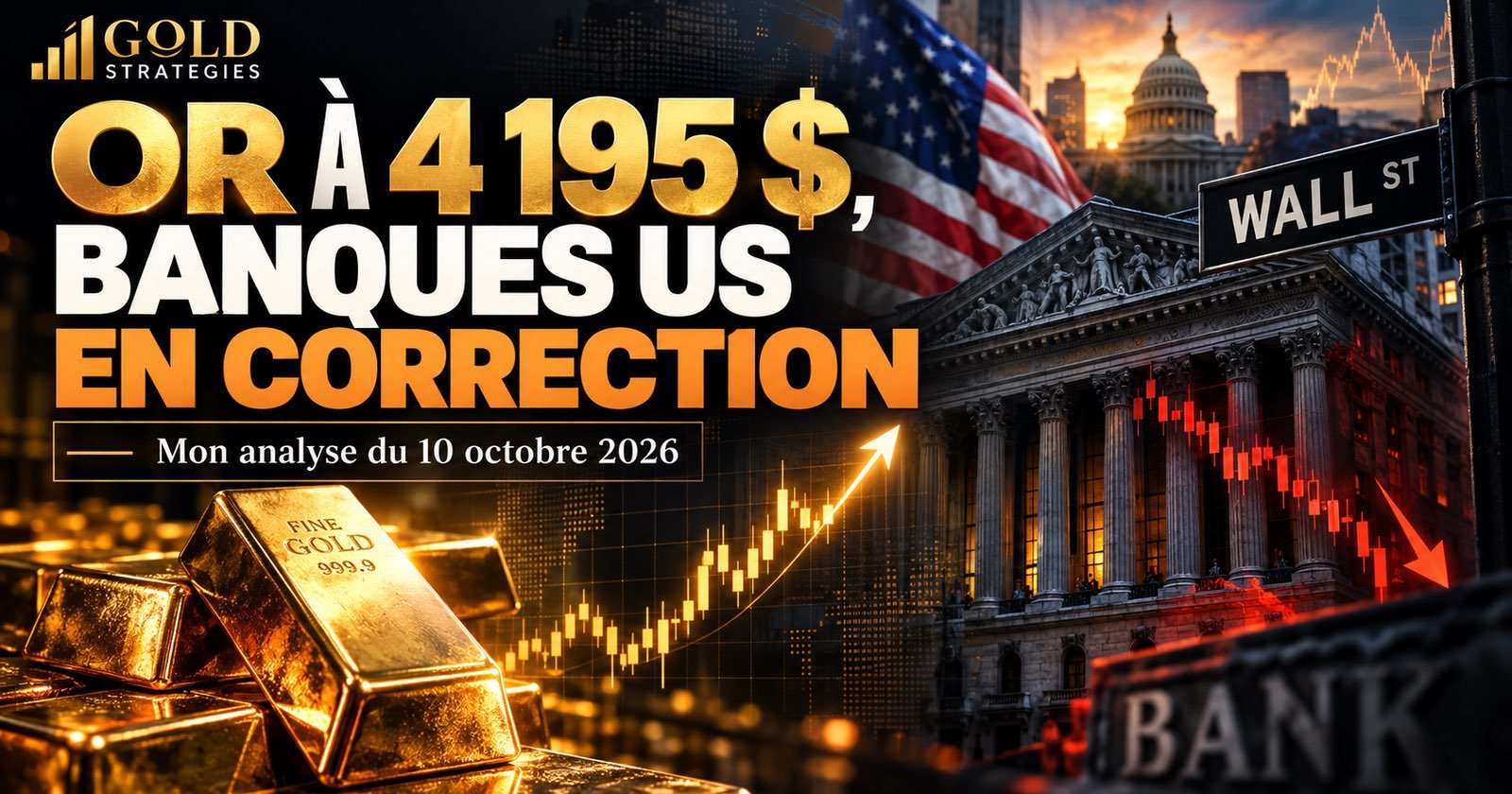 Or à 4 195 $, banques US en correction : mon analyse du 10 octobre 2026 — Gold Strategies