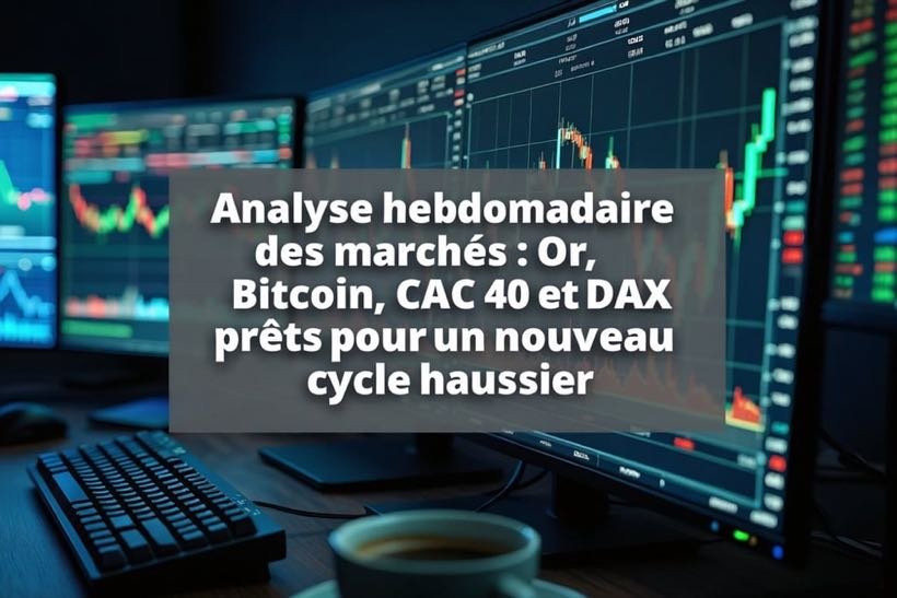 Analyse hebdomadaire des marchés : Or, Bitcoin, CAC 40 et DAX prêts pour un nouveau cycle haussier