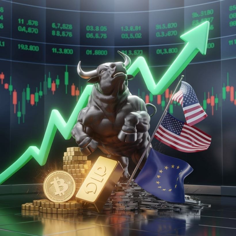 Analyse hebdomadaire des marchés : tendances des cryptos, matières premières et bourses mondiales