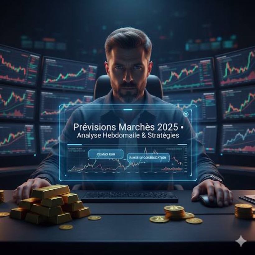 Prévisions Marchés 2025 : Or, Crypto, Indices — Analyse Hebdomadaire & Stratégies