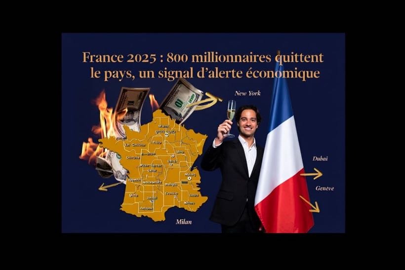 France 2025 : 800 millionnaires quittent le pays, un signal d'alerte économique