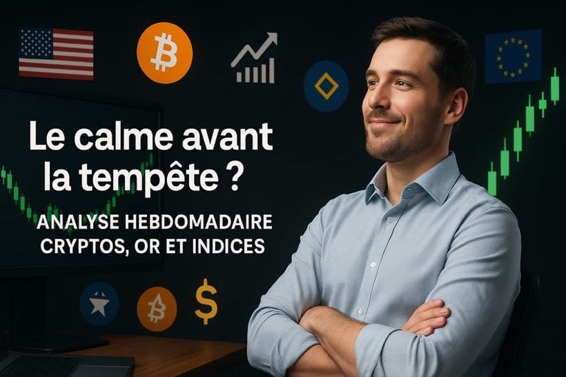 Le calme avant la tempête ? : analyse hebdomadaire cryptos, or et indices